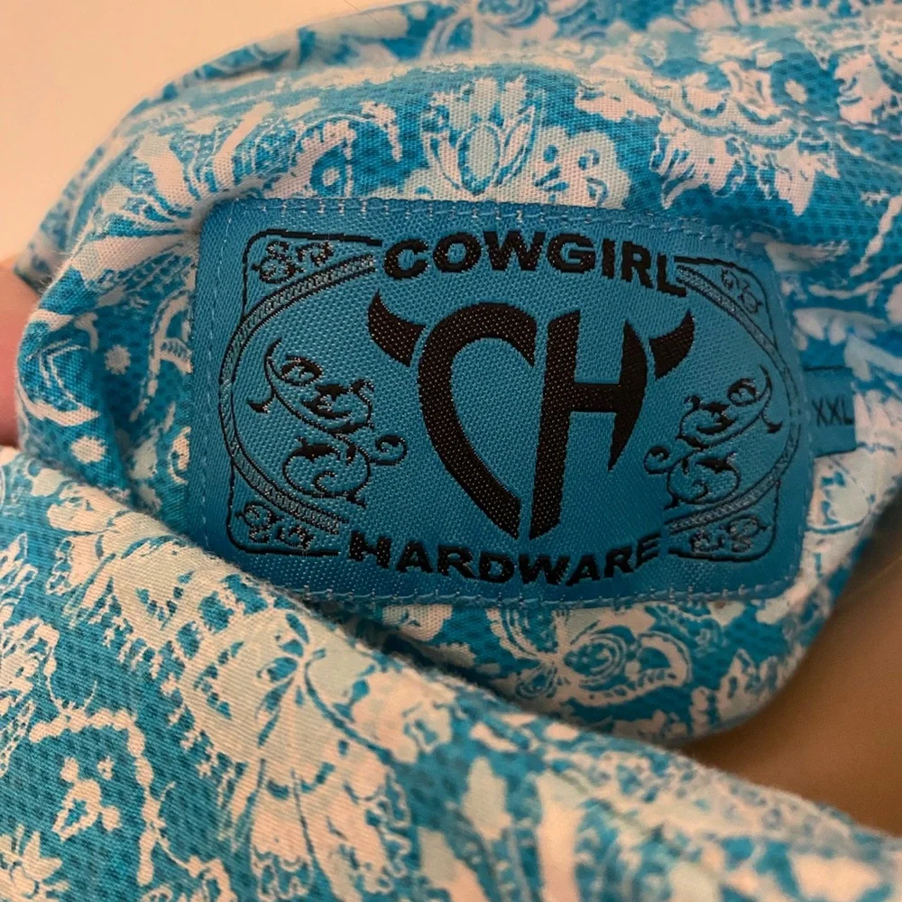 Cowgirl Hardware Western Shirt Turquoise - Picture 4 of 5